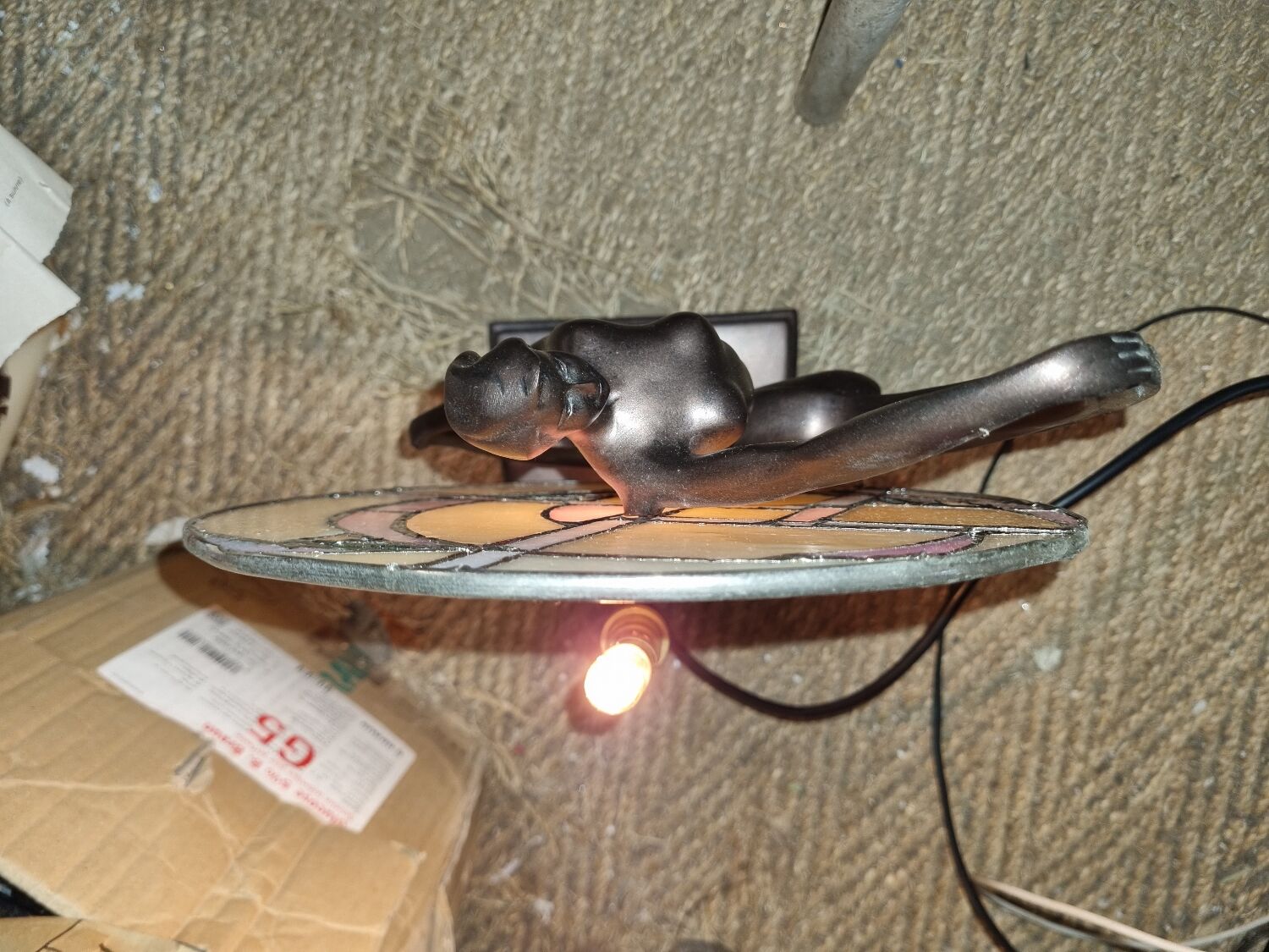 Art Nouveau lamp/ Art Deco dancer