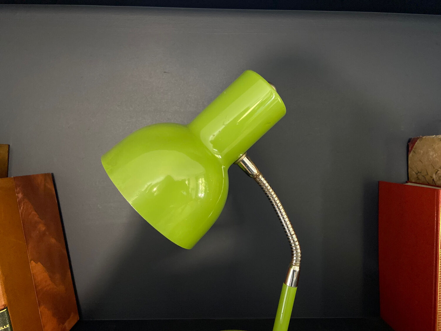 Small apple green desk lamp