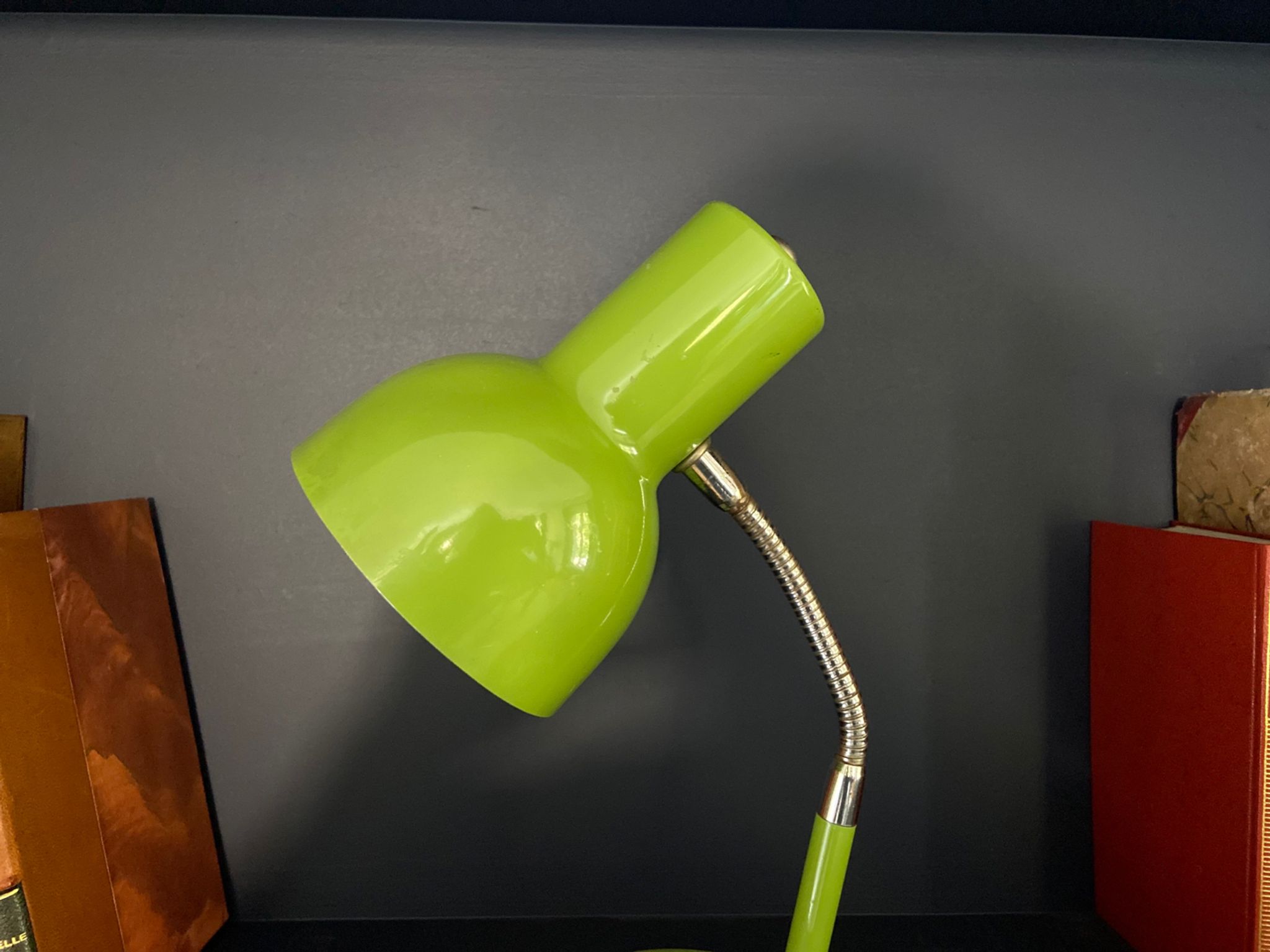 Small apple green desk lamp