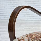 1950s, Danish artdeco armchair, furniture velour, beech wood, reupholstered