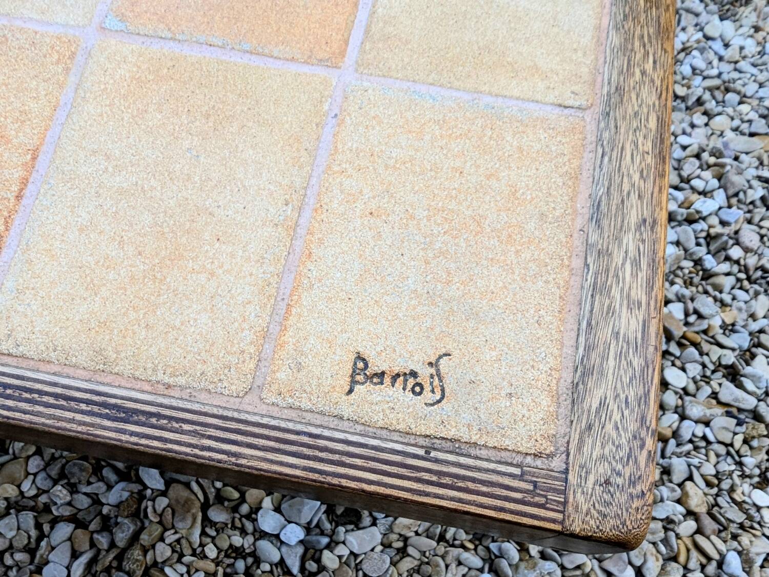 Vintage Vallauris Herbier Design Coffee Table Signed Barrois