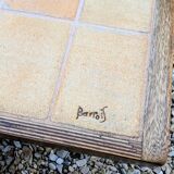 Vintage Vallauris Herbier Design Coffee Table Signed Barrois