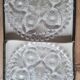 Pair of crystal bottle coasters
