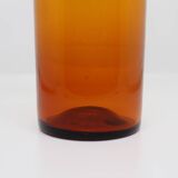 Flacon ambré en verre soufflé