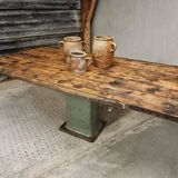 Unique industrial table garden table dining table 90 x 182 cm