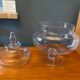 Glass jar on pedestal