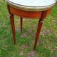 Table bouillotte ancienne plateau marbre style louis xvi