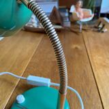 Green enamelled desk lamp