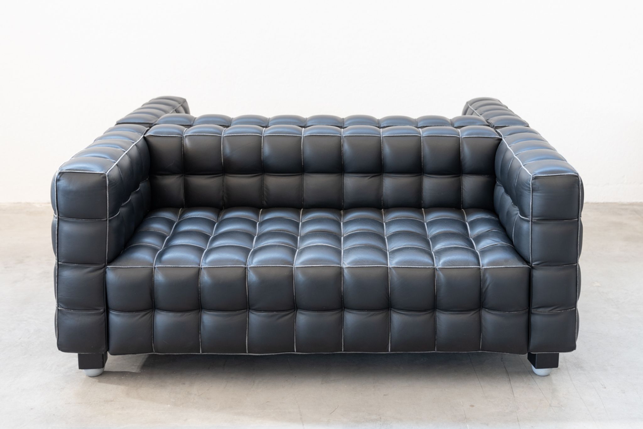 Kubus Sofas, Two Places by Josef Hoffmann for Wittmann, 1980s, Set of 4
