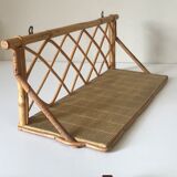 Vintage rattan shelf design 60 years