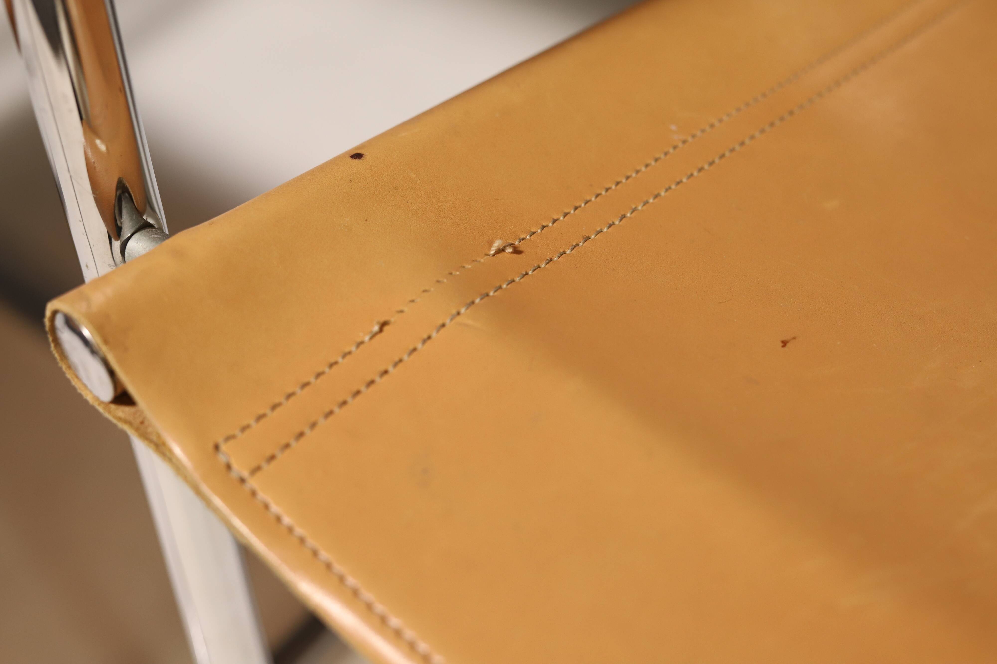 Pair of Cantilever Tubular Steel Armchairs MG5 Grassi style 1970´s