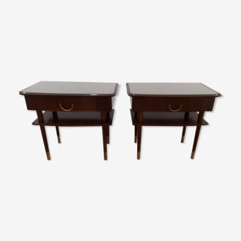 Pair of bedside tables, Denmark, 60s