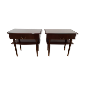 Pair of bedside tables, Denmark, 60s