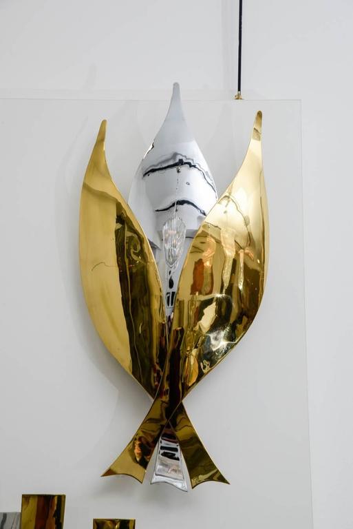 Applied brass by Henri Perrichaud single room around 1960