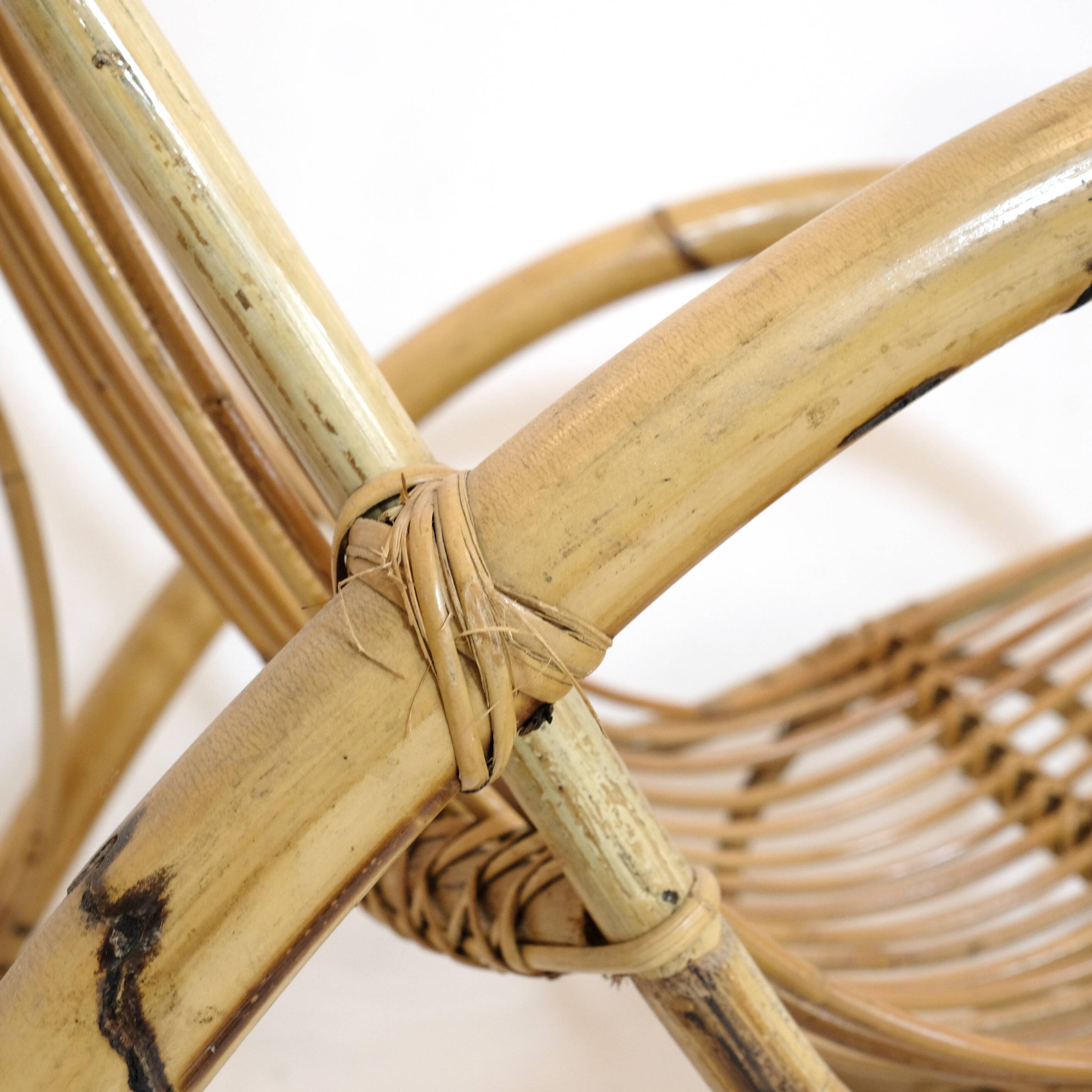 Rohe Noordwolde, rattan rocking chair from the 60s-70s.