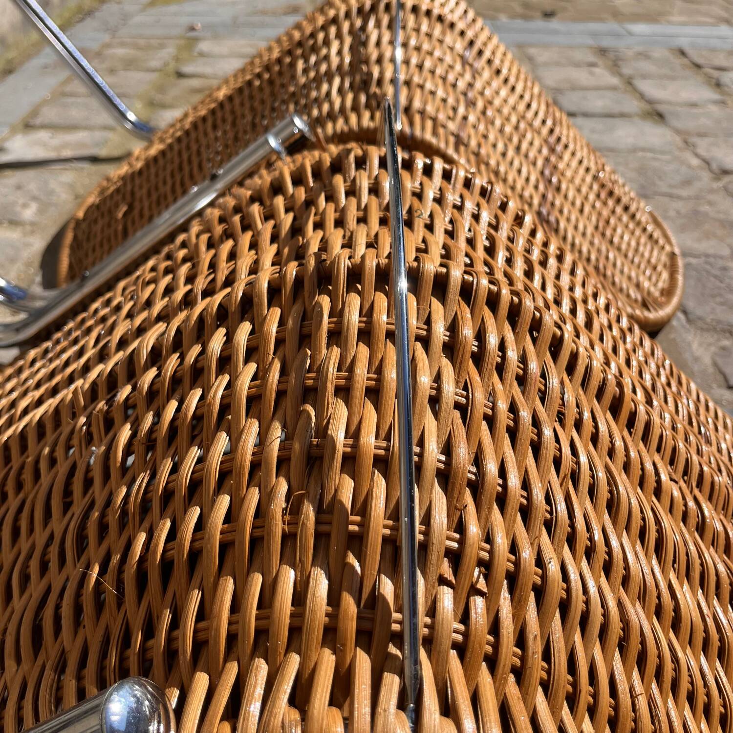 Italian rattan chair from the 1970s