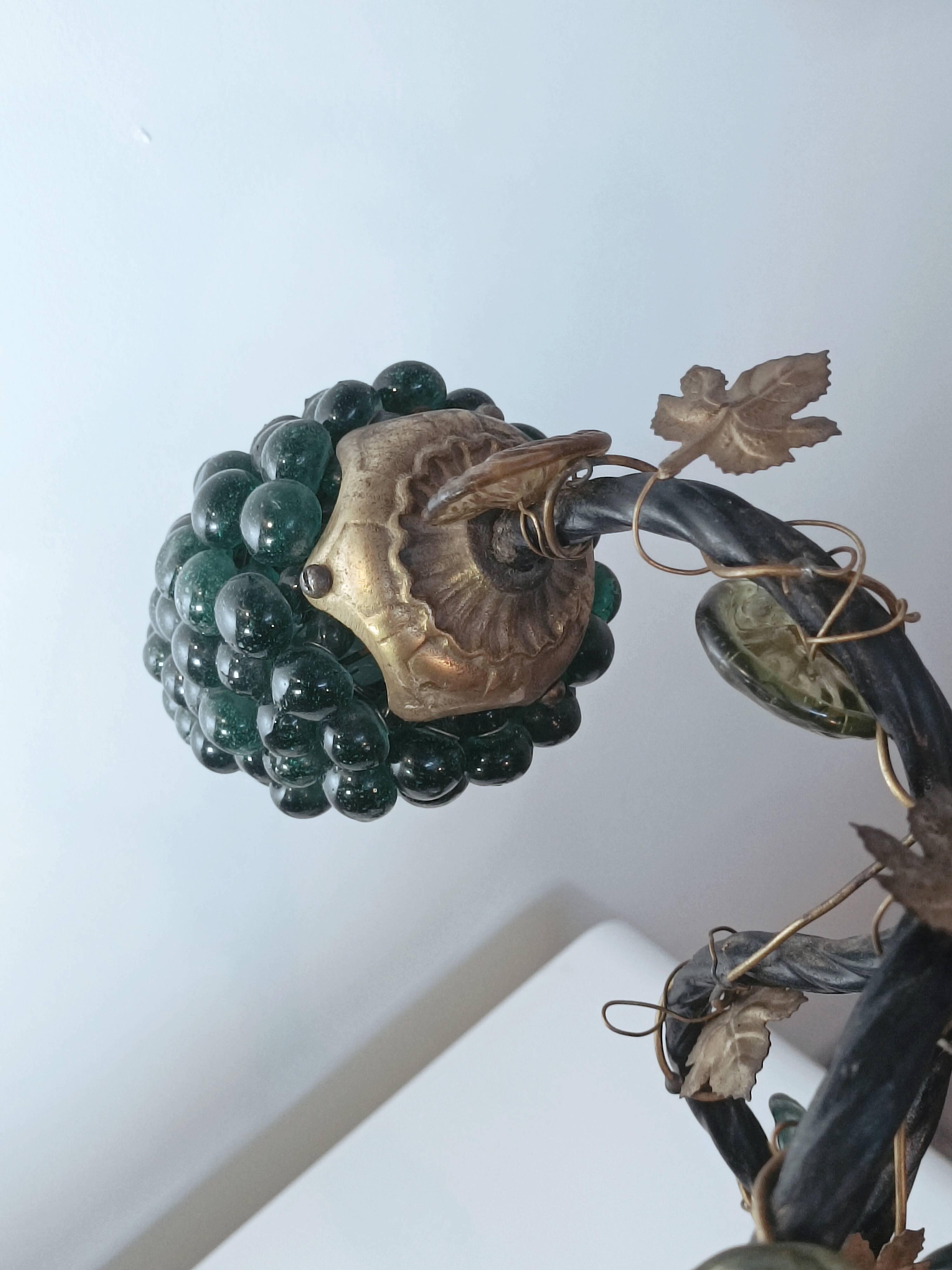 Lampe sculpturale Grappe de raisins verre de Murano 1960s