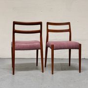5x chaises de salle à manger en teck par johannes andersen pour uldum, années 1960