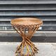 Table d'appoint en rotin 1950 midcentury