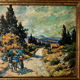 Peinture huile sur toile vintage