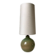 Signed stoneware lamp with cylindrical shade 60s-70s