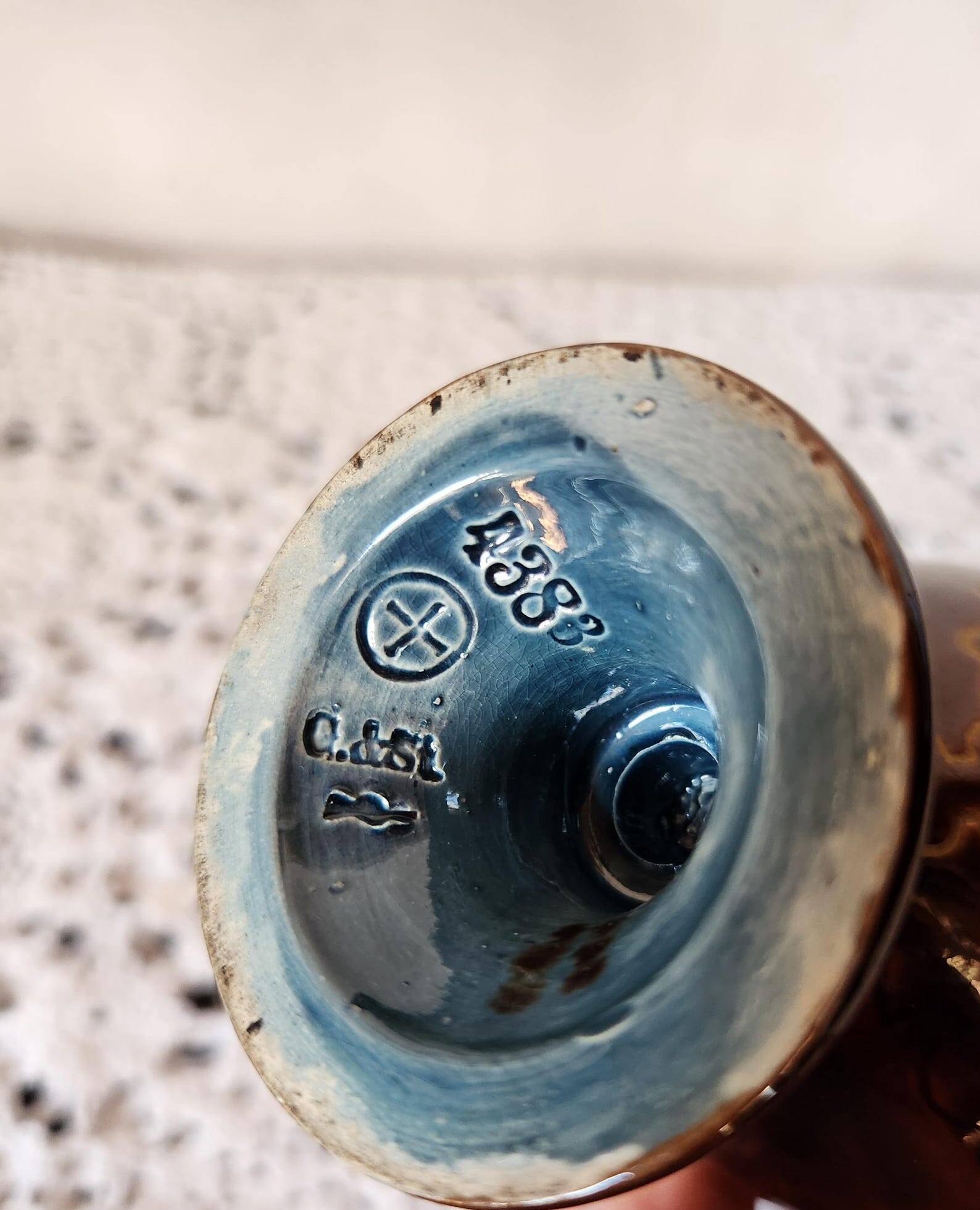 Austrian Bodenbach Gerbing & Stephan 1800s Pitcher Grecian Style Detail