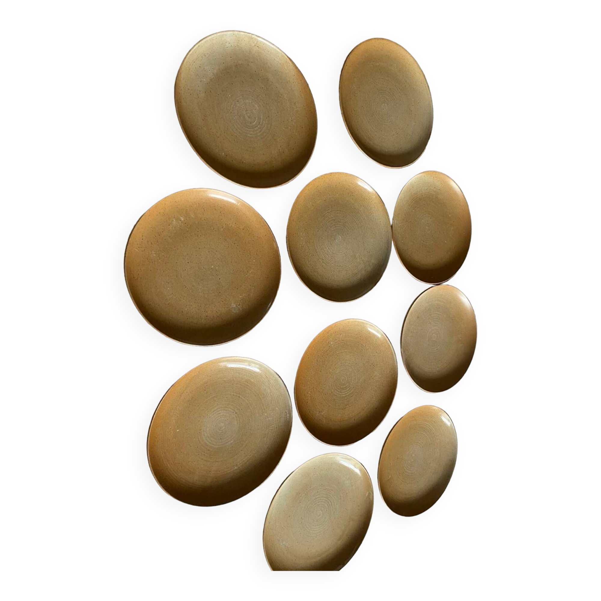 French village stoneware plate