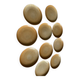 French village stoneware plate