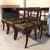 Series of 6 old mahogany chairs