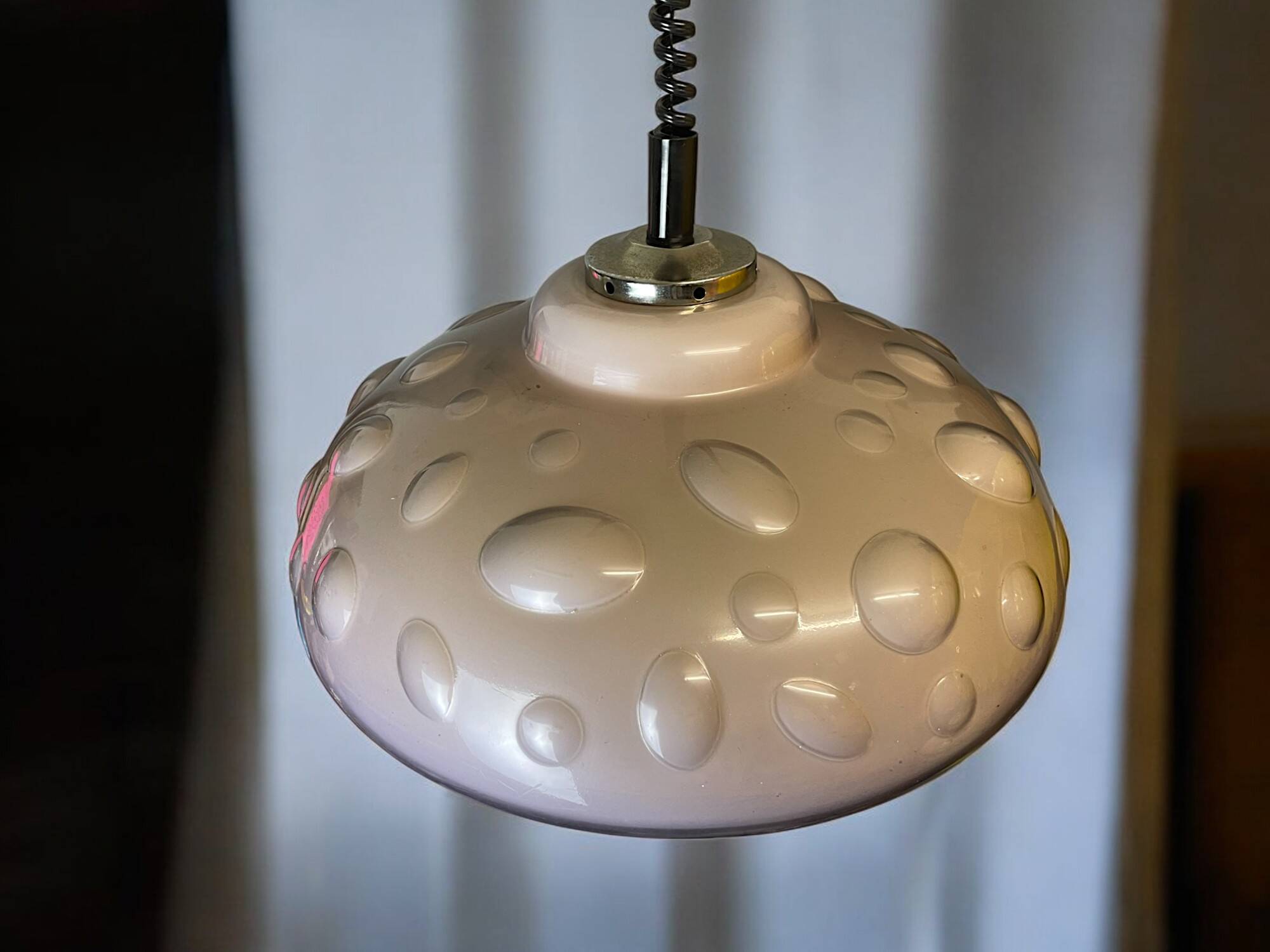 Acrylic retractable dining room pendant lamp