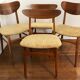 4 chaises scandinaves vintage