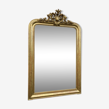 Miroir Louis-Philippe dorure feuille d'or 156x101cm