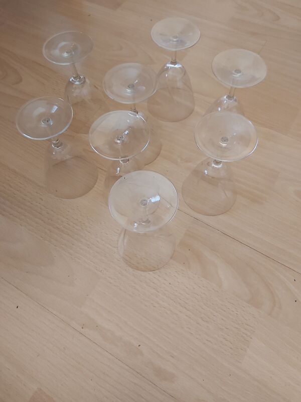 Lot de 8 verres cristal