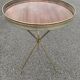 Pair of tripod and brass tripod side tables 1950