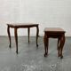 Vintage Louis XV style nesting tables in cherry wood