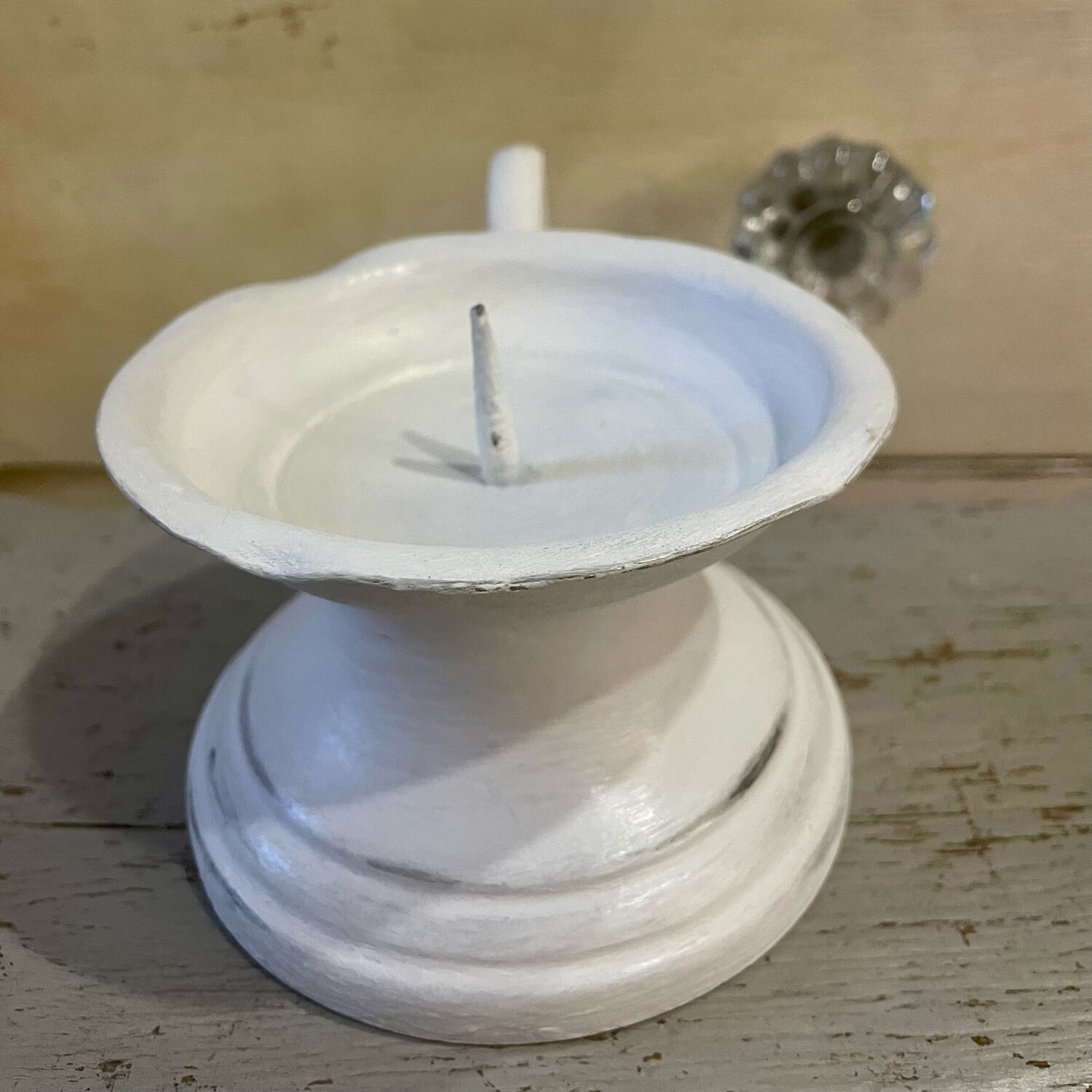 Picnic candle holder XIXth white