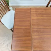 Scandinavian teak dining table with extensions