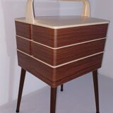Boîte à coudre du milieu du siècle avec Asystent 1950/60s
