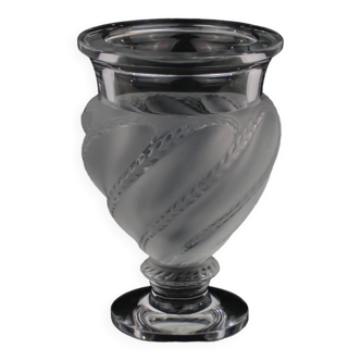 Crystal Vase By Lalique Model Ermenonville