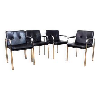Set de 4 fauteuils Bauhaus en cuir