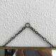 Vintage brass barber triptych mirror 1920 - 34 x 76 cm