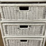 Vintage rattan storage unit, 3 drawers