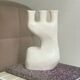 White sculpture vase minimalist bust ceramic white contemporary sculptural
