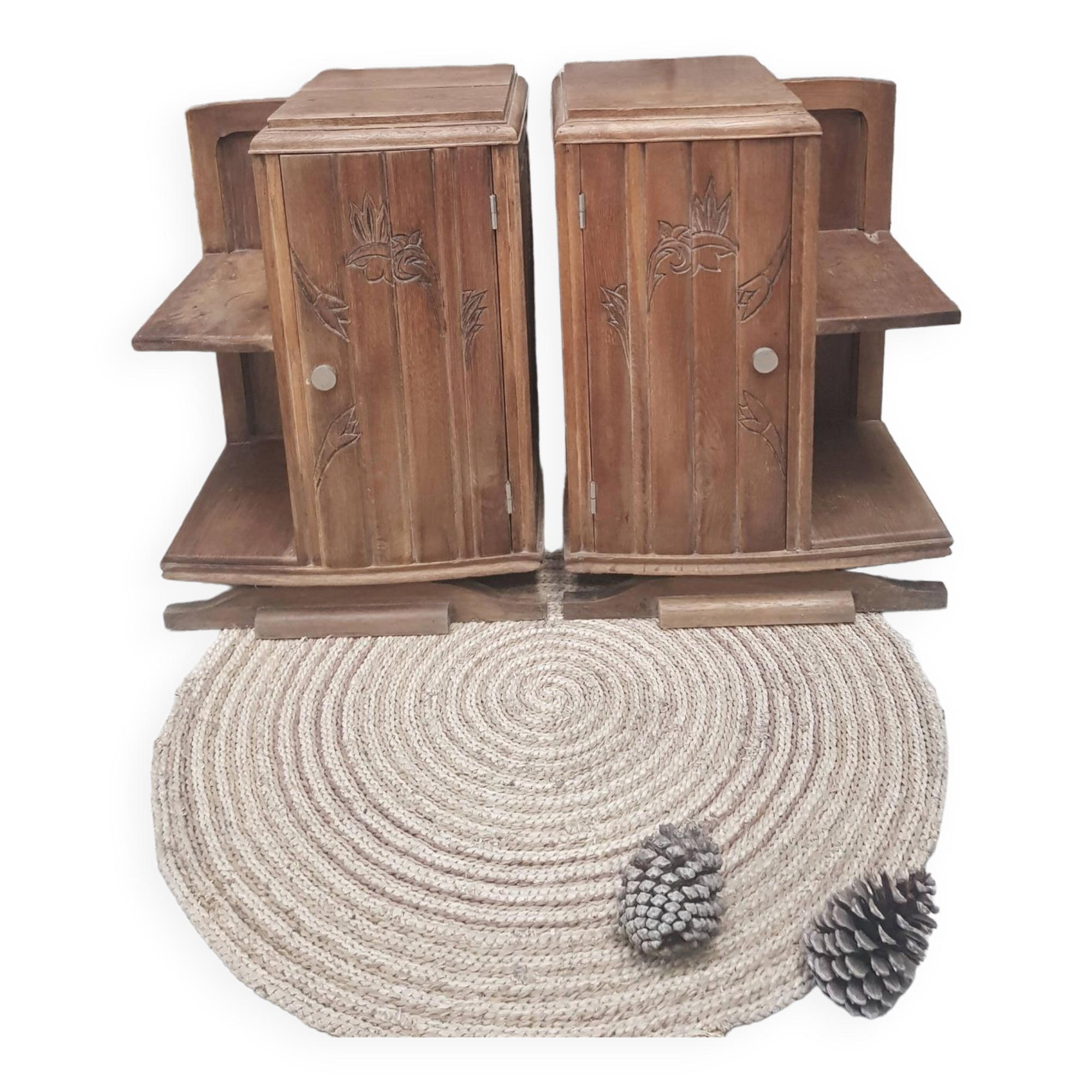 Pair of art deco bedside tables