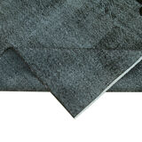 Hand-knotted bohemian turkish 1970s 213 cm x 305 cm black rug