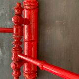 Antique wooden wall towel holder turned nineteenth