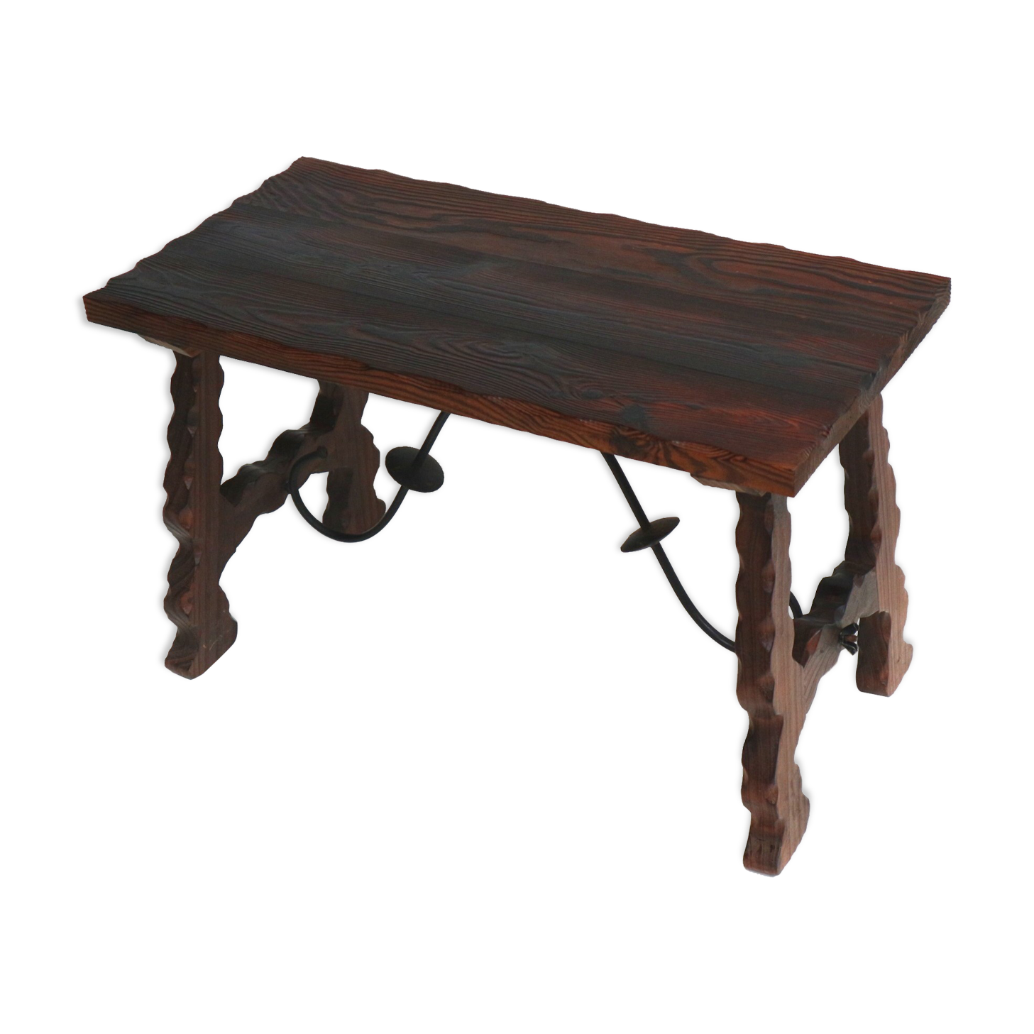Large vintage Spanish Brutalist table / side table from the 1960s