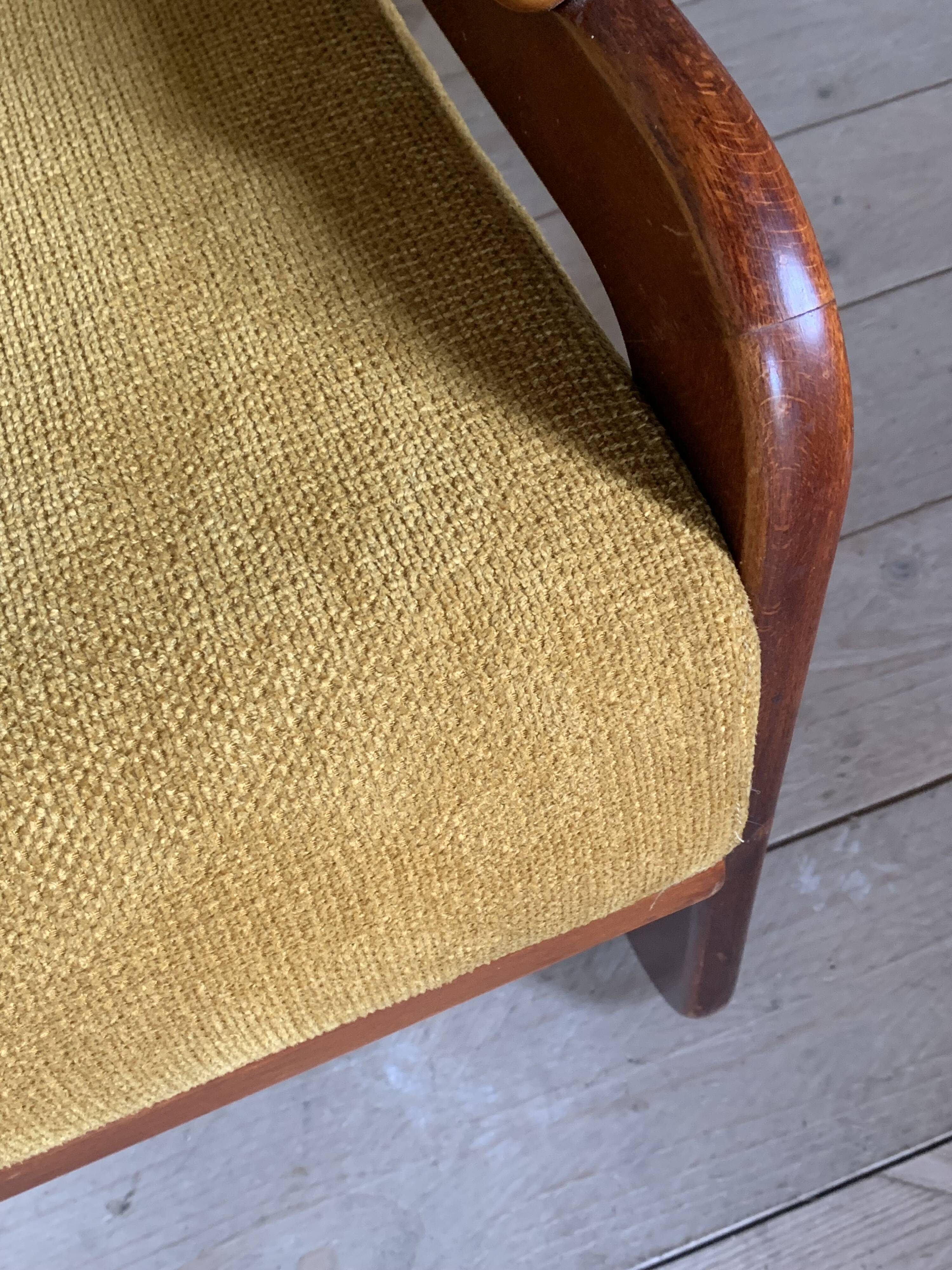 Yellow velvet sled chairs