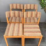 Suite of 4 vintage Baumann chairs 1960