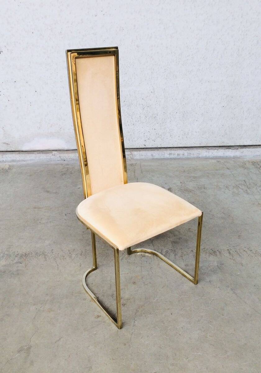 Hollywood Regency dining chairs from Belgo Chrom, 1970s, set of 8.